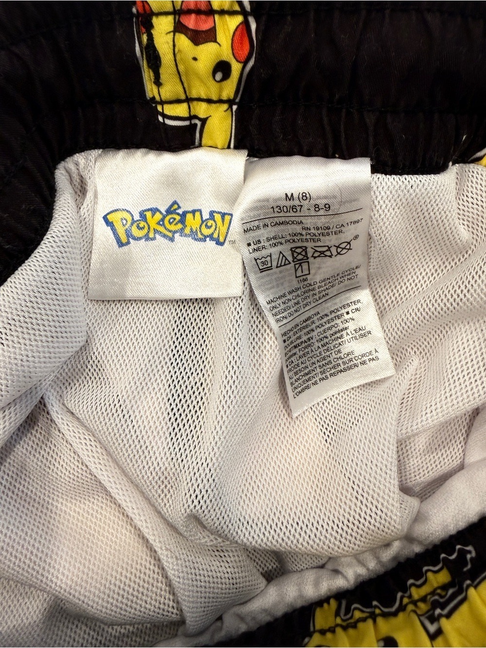 Carters Pokemon Pikachu Swim Trunks Boys Size 8 - Picture 4 of 4